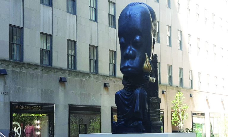 Sanford Biggers Transforms Rockefeller Center with Bronze ‘Oracle’ Sculpture