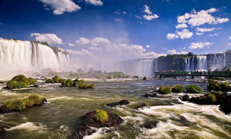 Be amazed by the impressive Iguaçu Falls in southern Brazil